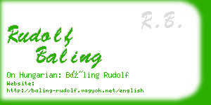 rudolf baling business card